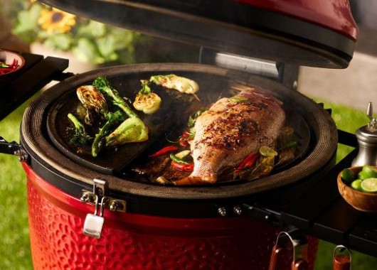 KamadoJoe Halbmond Speckstein, für Kamado Joe Classic I, II, III,  KJ-HCGSSTONE